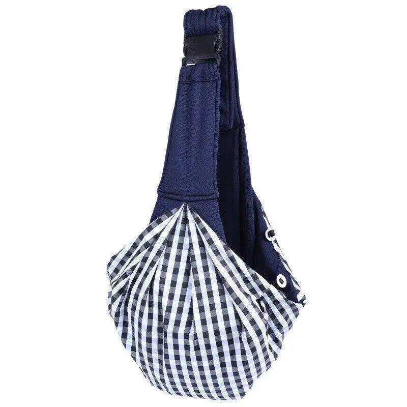 Portable Pet Sling Carrier Shoulder Bag for Small Dogs and Cats Travel Outdoor - Grey