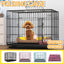 Metal Dog Crate Pet Cage with Divider for Puppies Cats Kennel Indoor Pet House - Large-Blue