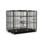 Metal Dog Crate Pet Cage with Divider for Puppies Cats Kennel Indoor Pet House - Large-Blue