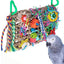 Parrot Gnawing Toys Woven Grass Nets Colourful Chewing Bird Cage Play
