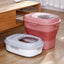 Large Capacity Pet Food Storage Box Foldable Design with Seal Lid - Grey