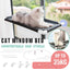 Cat Window Bed Suction Cup Hammock Black Breathable Hanging Seat 55x35cm
