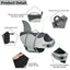 Pet Life Jacket Dog Swim Vest Outdoor Water Gear for Summer Swimming Activities - Grey M