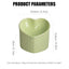 Love Shape Slanted Cat Bowl Ceramic Pet Bowl for Cats Food Water Feeding Dish - Dark Green