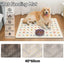 Pet Feeding Mat Dogs Cats Absorbent Non Slip Pet Placemat Waterproof Mat - Beige