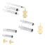 Kitten Puppy Pet Feeding Syringe Feeder Cat Dog Nursing Bottle with Pacifier - L-4PCS