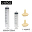 Kitten Puppy Pet Feeding Syringe Feeder Cat Dog Nursing Bottle with Pacifier - L-4PCS