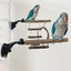 Wooden Parrot Stand Climbing Ladder Swing Toy for Birds Cage Play Accessories - Nut Washer Fixed Type