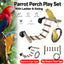 Wooden Parrot Stand Climbing Ladder Swing Toy for Birds Cage Play Accessories - Nut Washer Fixed Type