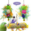 3PCS Bird Parrot Shredding Toys Chewing Foraging Hanging Cage Shredder Bell Toys