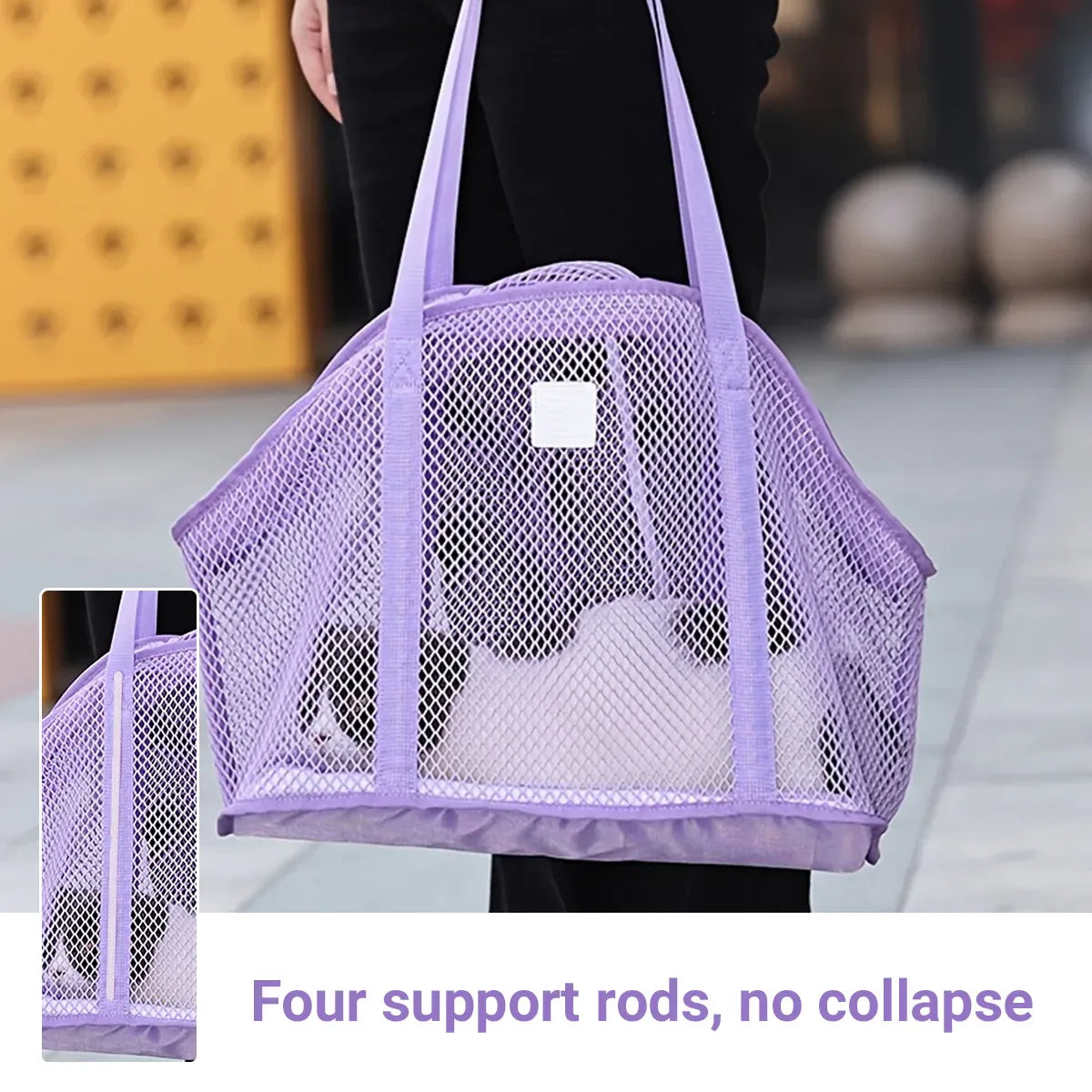 Escape Proof Pet Carrier Mesh Shoulder Bag Small Pet Travel Secure Strap Use
