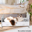 Wooden Cat Bed White Wooden Cat Bed Pet Cat and Dog Bed Comfortable Durable