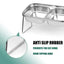 Cat Food Bowl Set Double Tilted Stainless Steel Pet Feeding Bowl Non Slip Stand