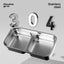 Cat Food Bowl Set Double Tilted Stainless Steel Pet Feeding Bowl Non Slip Stand