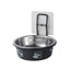 Stainless Steel Pet Bowl Hanging Cat Food Water Bowl Durable for Dogs and Cats - Black-14cm