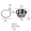 Stainless Steel Pet Bowl Hanging Cat Food Water Bowl Durable for Dogs and Cats - Black-14cm