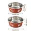 Stainless Steel Pet Bowl Hanging Cat Food Water Bowl Durable for Dogs and Cats - Black-14cm