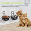 Stainless Steel Pet Bowl Hanging Cat Food Water Bowl Durable for Dogs and Cats - Black-14cm