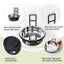 Stainless Steel Pet Bowl Hanging Cat Food Water Bowl Durable for Dogs and Cats - Black-14cm