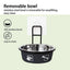 Stainless Steel Pet Bowl Hanging Cat Food Water Bowl Durable for Dogs and Cats - Black-14cm