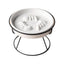 Ceramic Cat Bowl Slow Feeder Pet Food Tray for Cats and Dogs Non Slip Design - Black Bowl-Black Tray Rack