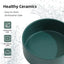 Ceramic Elevated Dog Bowl Anti-Slip Double Bowl for Small Medium Large Dogs - Grey