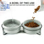 Ceramic Pet Bowl Cat Food Bowl Dog Bowl Drinking Bowl Pet Water Food Dish - Grey