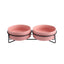 Ceramic Pet Bowl Cat Food Bowl Dog Bowl Drinking Bowl Pet Water Food Dish - Pink