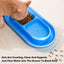 1-Piece Blue Double-Compartment Pet Feeding Bowl
