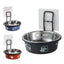 Stainless Steel Pet Bowl Hanging Cat Food Water Bowl Durable for Dogs and Cats - Red-12cm