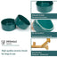 Ceramic Pet Bowl Double Cat Food Bowl Dog Water Bowl Feeding Drinking Bowl Set - White