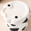 Ceramic Cat Food Bowl Cute Drinking Bowl for Pets Non Slip Food Water Dish Bowl - White