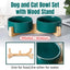 Ceramic Pet Bowl Double Cat Food Bowl Dog Water Bowl Feeding Drinking Bowl Set - Yellow