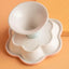 Flower Ceramic Cat Bowl Pet Food Bowl Snack Tray for Cats and Small Pets Feeding - Yellow
