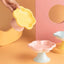 Flower Ceramic Cat Bowl Pet Food Bowl Snack Tray for Cats and Small Pets Feeding - Yellow
