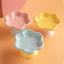 Flower Ceramic Cat Bowl Pet Food Bowl Snack Tray for Cats and Small Pets Feeding - Yellow