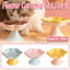 Flower Ceramic Cat Bowl Pet Food Bowl Snack Tray for Cats and Small Pets Feeding - Yellow