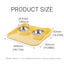 Double Pet Feeding Bowl Set Tilted Raised Anti Spill Dog Cat Food Water
