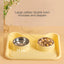 Double Pet Feeding Bowl Set Tilted Raised Anti Spill Dog Cat Food Water