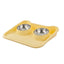 Double Pet Feeding Bowl Set Tilted Raised Anti Spill Dog Cat Food Water