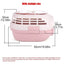Dog and Cat Carrier Large Space Removable Sunroof Air Carrier for Pet Travel - Pink