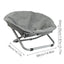 Folding Pet Bed Chair Portable Round Dog Bed Cat Bed Cushion for Pets Indoor Use - Grey
