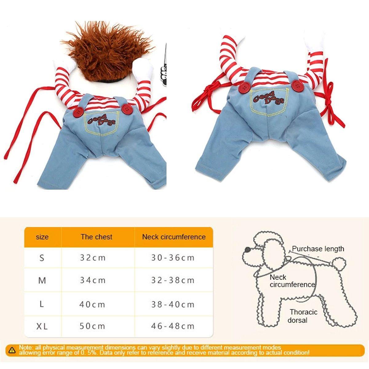Halloween Dog Costume Pet Accessories Funny Dress Up for Small Medium Dogs - New Pirate-S