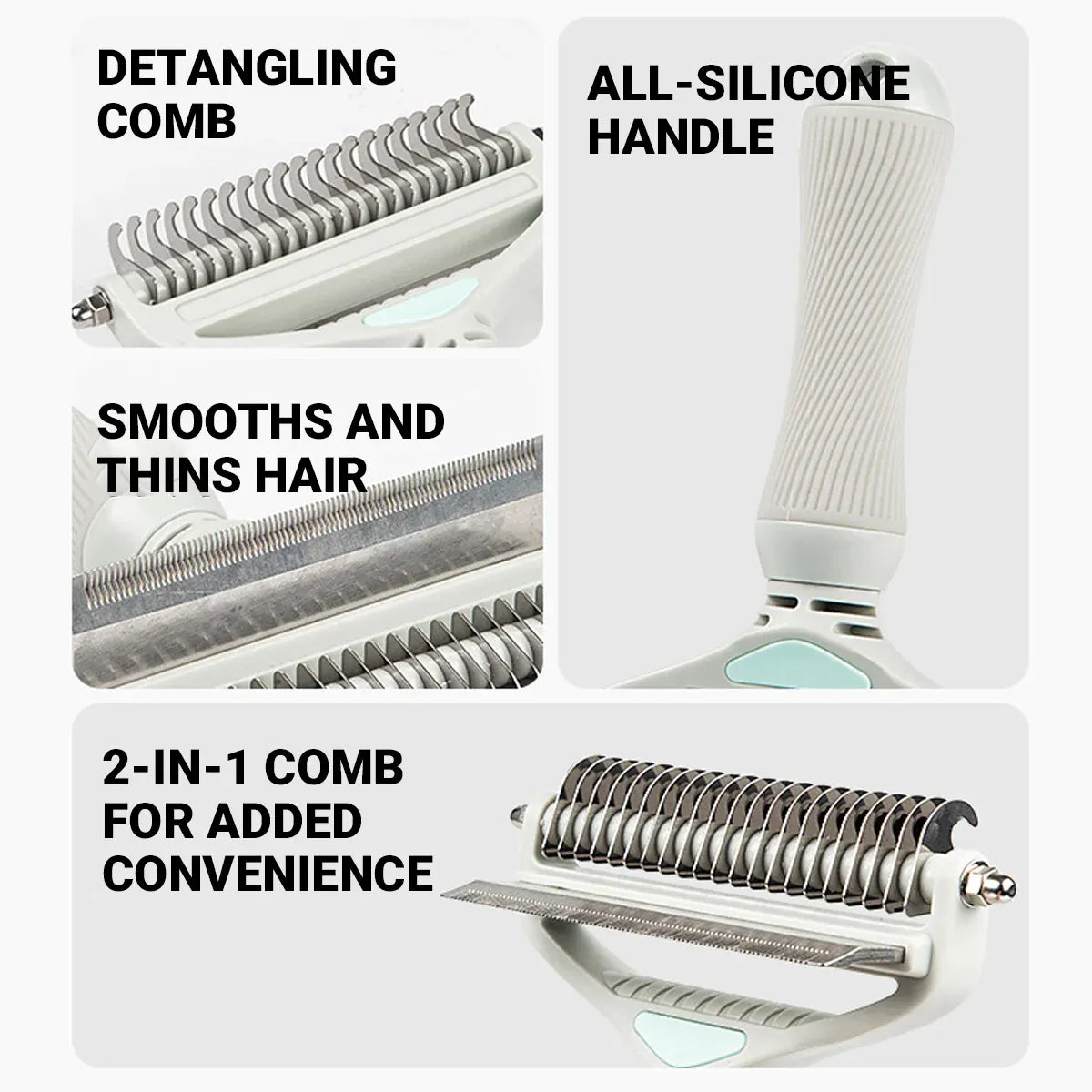 Pet Grooming Brush Hair Removal Anti Tangle Cat Dog Home Detangling Comb Pets - L