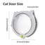 Cat Ear Pet Door for Cats and Dogs Easy In and Out Access Durable Pet Supplies - White