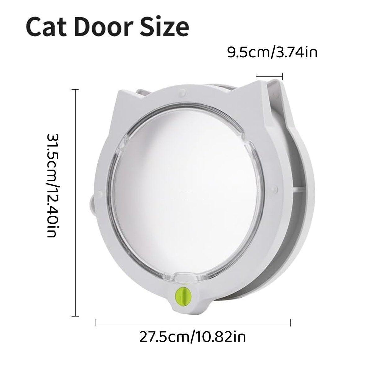 Cat Ear Pet Door for Cats and Dogs Easy In and Out Access Durable Pet Supplies - White
