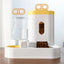 2in1 Pet Bowl Vertical Feeder and Drinker Cat Dog Bowl Water and Food in One - Yellow