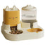 Pet Cartoon Feeding Bowl Universal Water Feeder Cat Dog Food Dish Durable Stand - Yellow