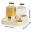 Pet Cartoon Feeding Bowl Universal Water Feeder Cat Dog Food Dish Durable Stand - Yellow