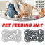 Pet Feeding Mat Non-slip Diatom Mud Absorbent Dirt-resistant Waterproof Placemat - Black-60x90cm